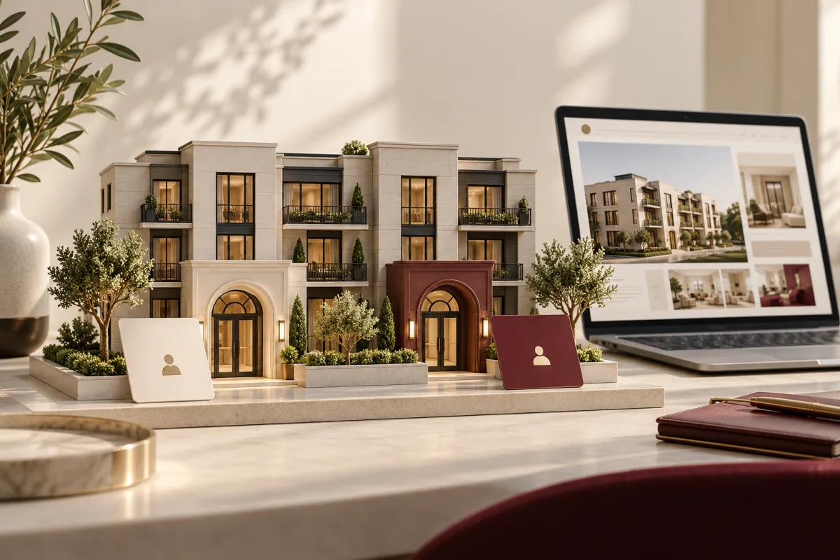 Property management website with distinct owner and tenant portal entrances