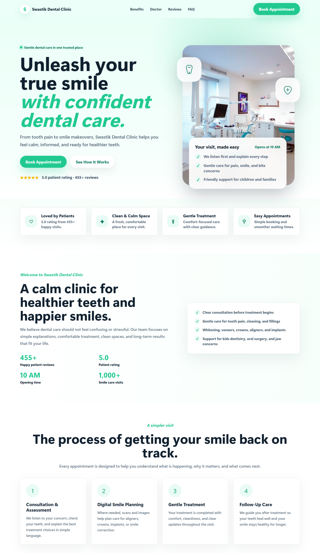 Local healthcare website illustrating business entity and structured data SEO