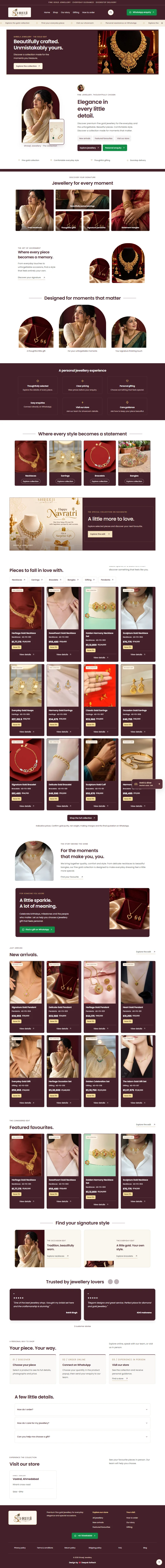 Shreeji Jewellers website design